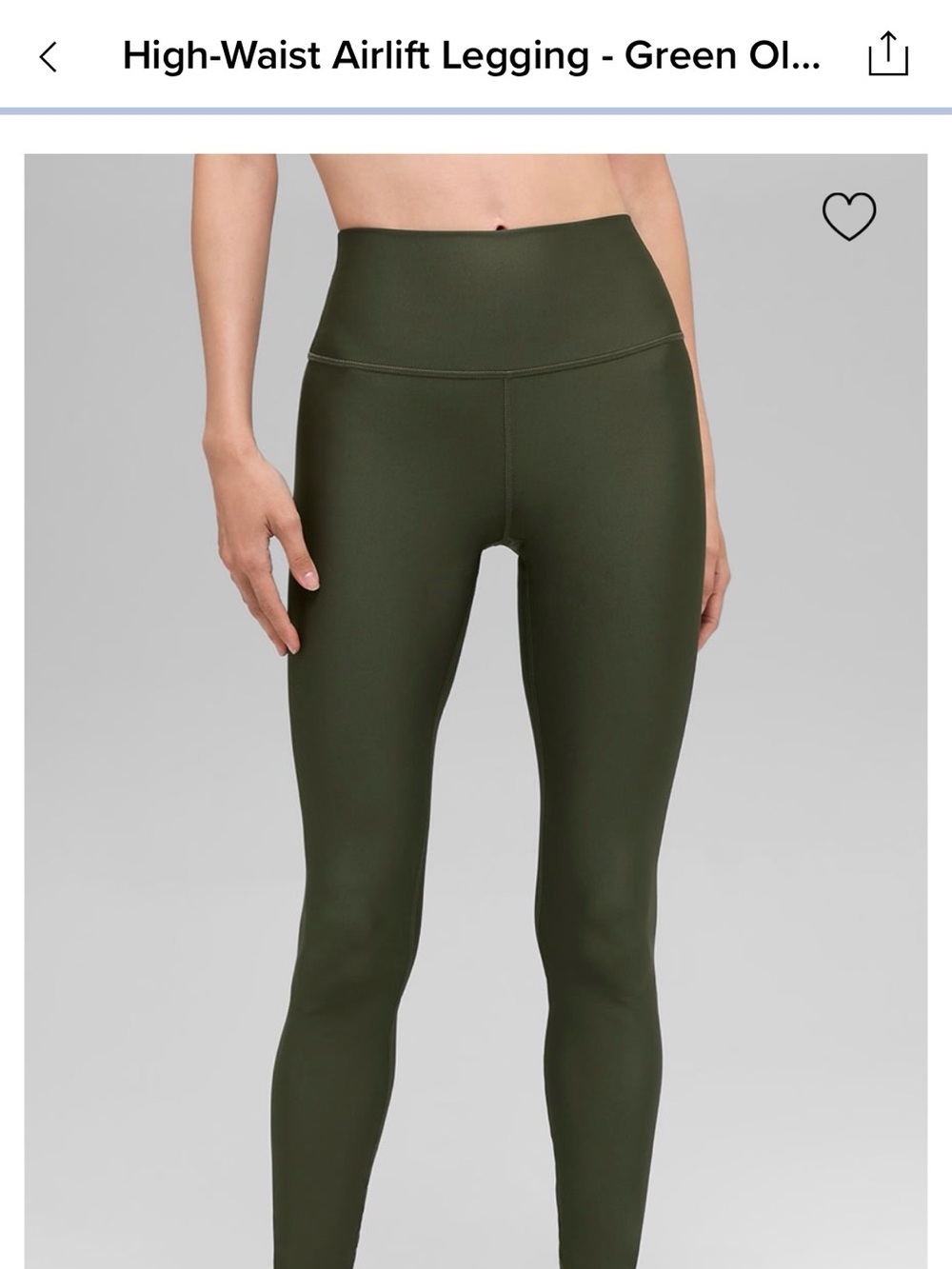 ALO Yoga High-Waist Airlift Legging - Olive Green